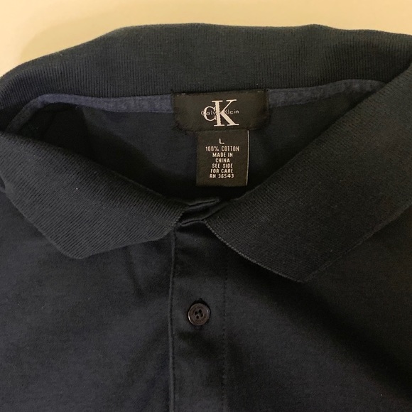 Calvin Klein Navy Polo Shirt - Picture 3 of 4